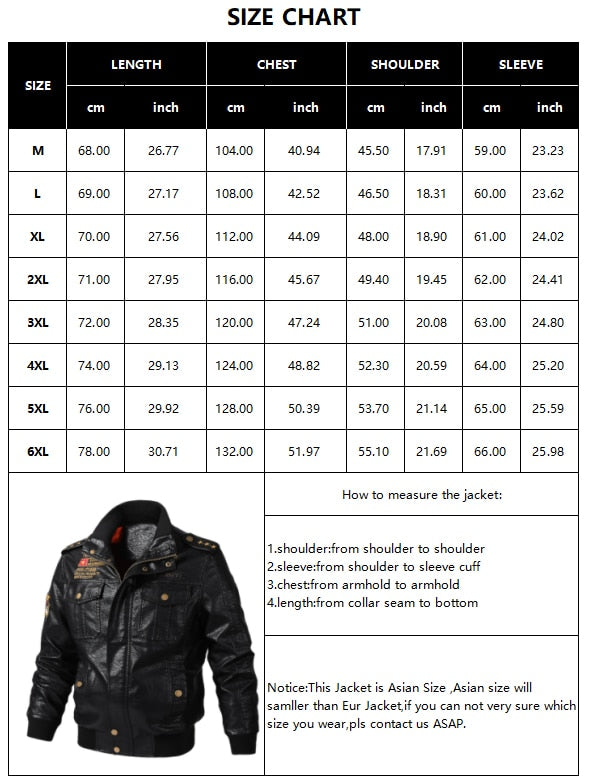 Men's New Leather Jacket Classic Embroidery