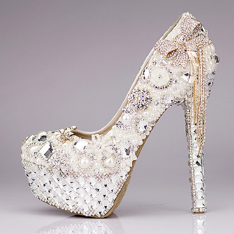 Spring New Fringed Rhinestone Stiletto Banquet Women Wedding Shoe