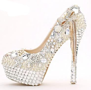 Spring New Fringed Rhinestone Stiletto Banquet Women Wedding Shoe