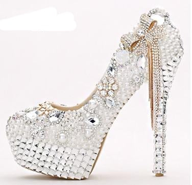 Spring New Fringed Rhinestone Stiletto Banquet Women Wedding Shoe