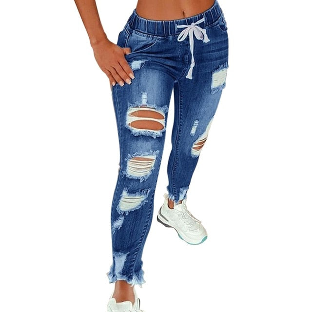 Jeans For Women Ripped Hole Stretch - LiveTrendsX