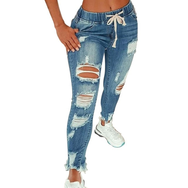 Jeans For Women Ripped Hole Stretch - LiveTrendsX