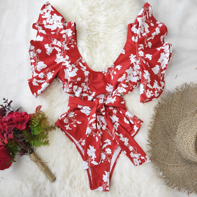 One Piece Swimsuit Print  Monokini - LiveTrendsX