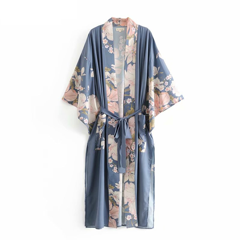 Ladies Blouses Maxi Kimono