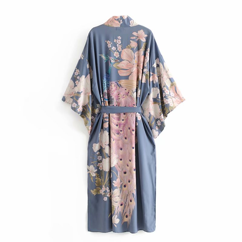 Ladies Blouses Maxi Kimono