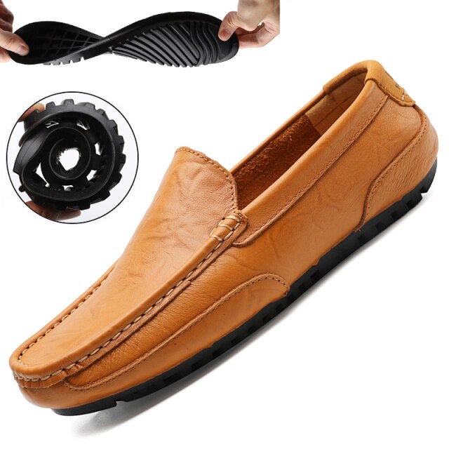 Men leather cowhide casual shoes