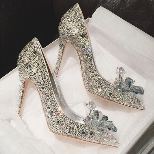 2021 New Rhinestone High Heels Cinderella Shoes - LiveTrendsX