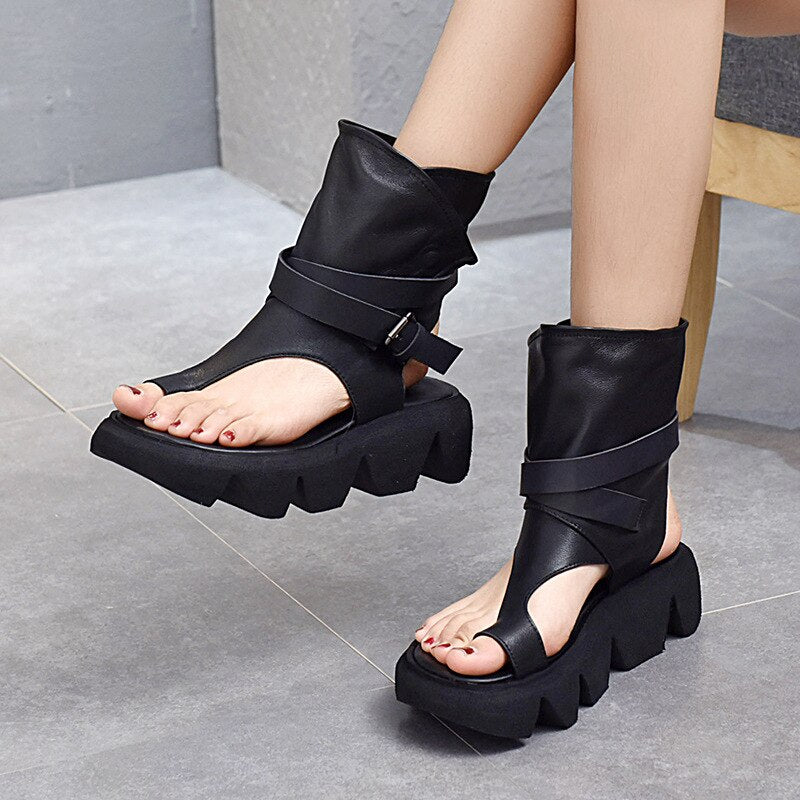 Roman Shoes Open Toe Platform Sandals