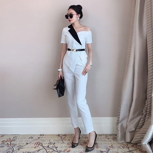 White Blazer And Pants Set For Women