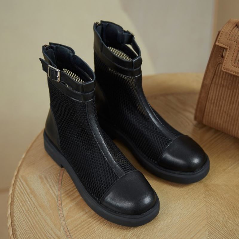 New Summer Women Boots Real Leather