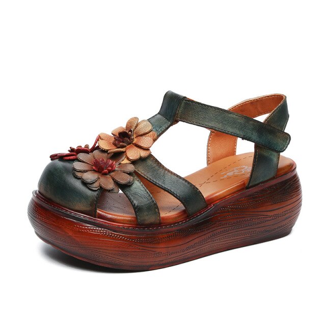 Wedges Genuine Leather Women's Sandals