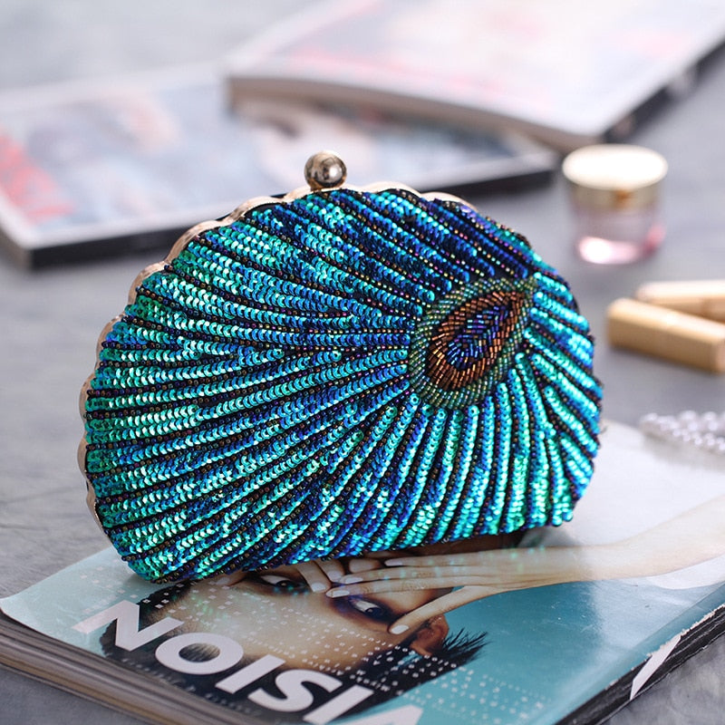 style retro heavy craft beaded bag