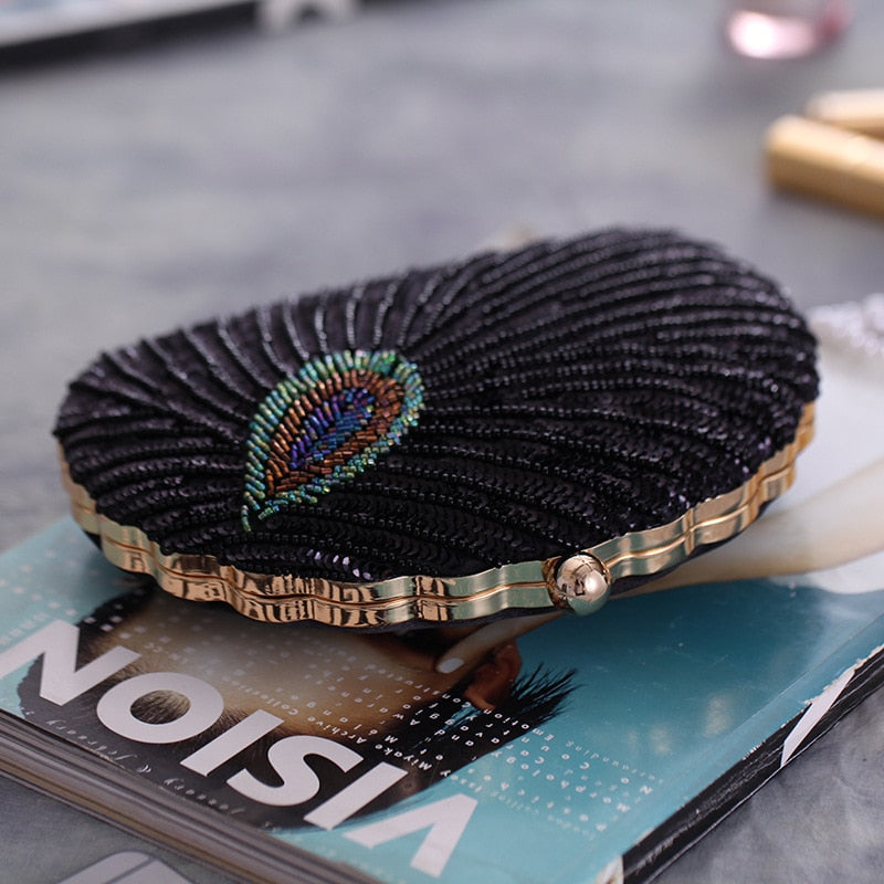 style retro heavy craft beaded bag