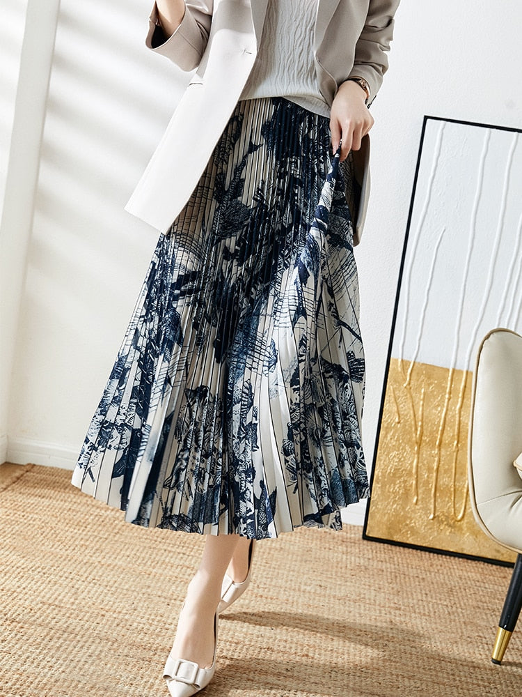 medium length versatile pleated skirt