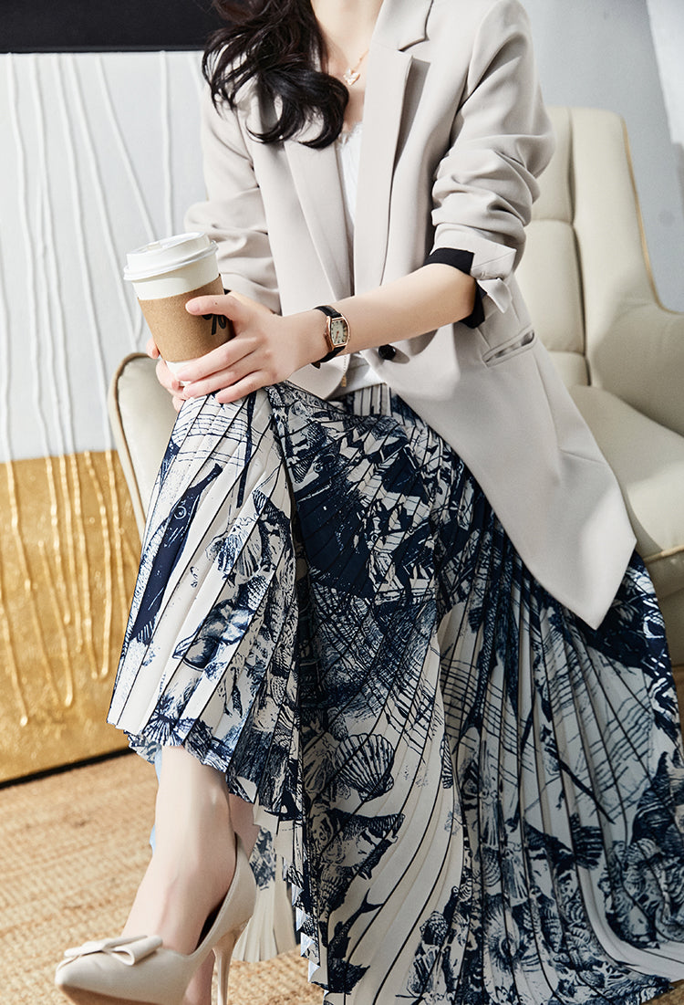 medium length versatile pleated skirt