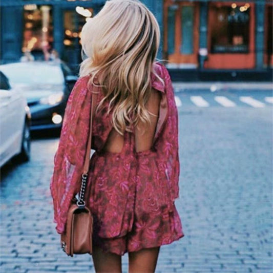 Ladies Backless Boho playsuit