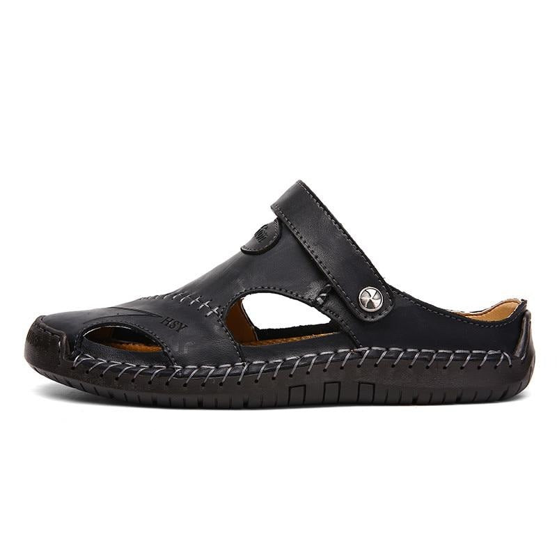 sandals men leather classic Roman slippers