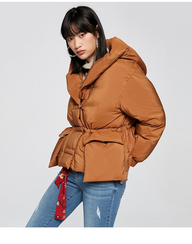 Loose Down Jacket with Big Pocket