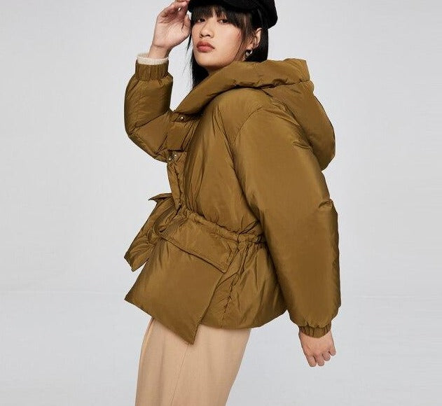 Loose Down Jacket with Big Pocket