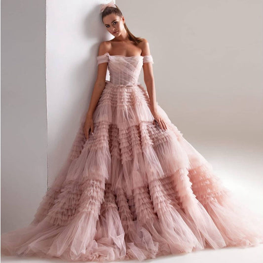 New Fashion Ball Gown Evening Dresses Off The Shoulder