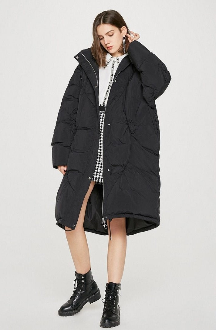 Women's New Winter Hooded Long Loose Down Outwear