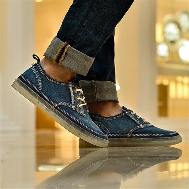 Summer breathable male canvas shoes