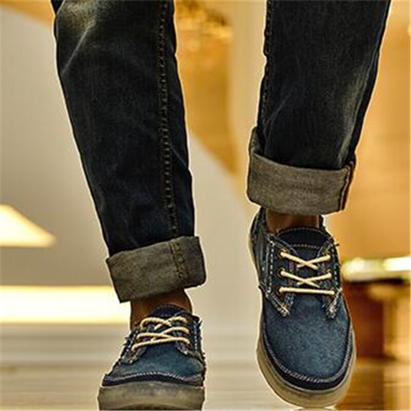 Summer breathable male canvas shoes