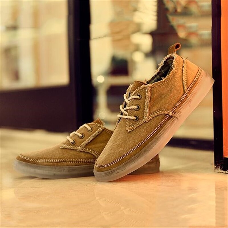 Summer breathable male canvas shoes