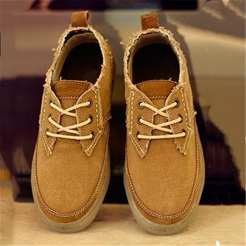 Summer breathable male canvas shoes