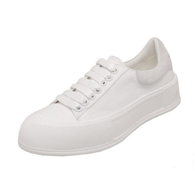 Flat Platform Canvas Sneakers Women