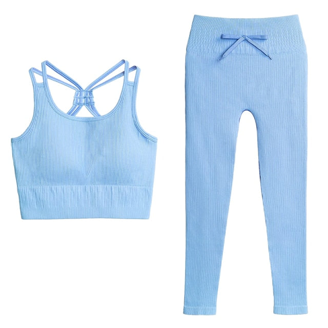 Outfit Wear Yoga Suit Clothes Gym Set