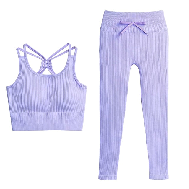 Outfit Wear Yoga Suit Clothes Gym Set