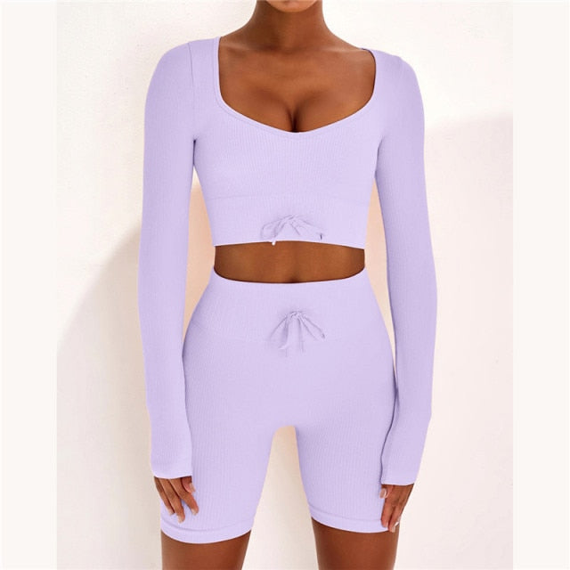 Outfit Wear Yoga Suit Clothes Gym Set