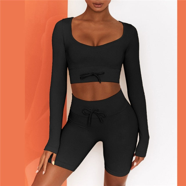 Outfit Wear Yoga Suit Clothes Gym Set