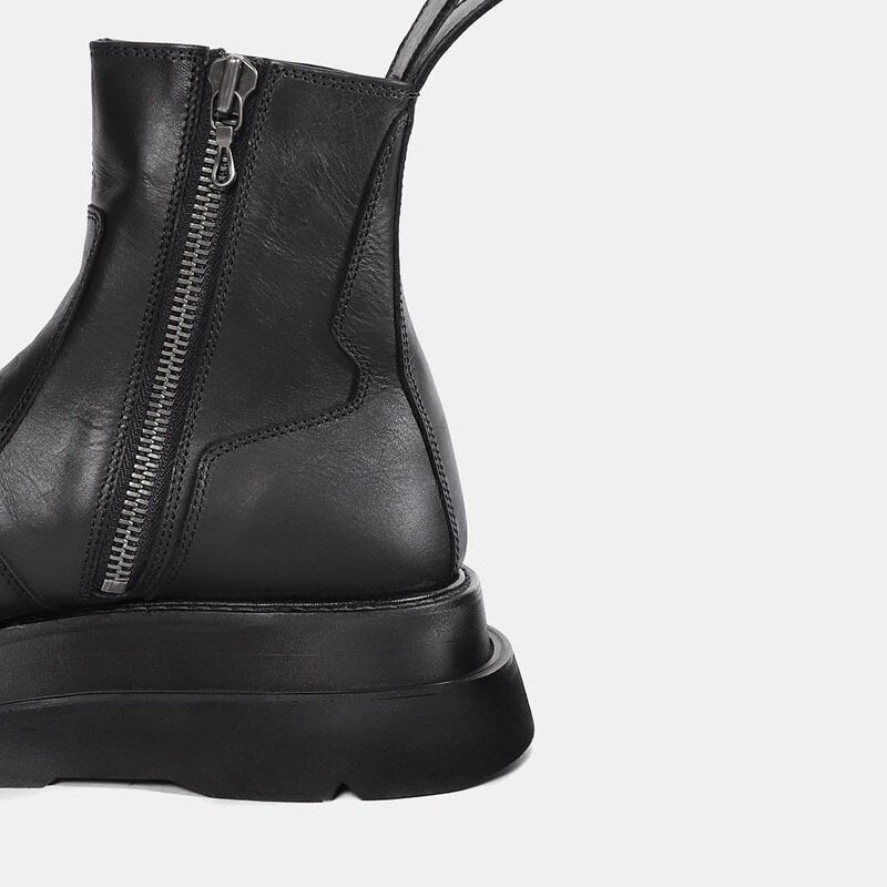 Leather Middle Top Male Leather Boots