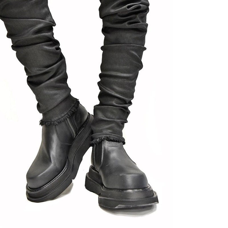 Leather Middle Top Male Leather Boots