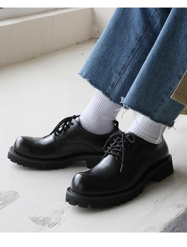 Men Trendy Big Toe Flatform Fashion Round Toe Dad Shoes