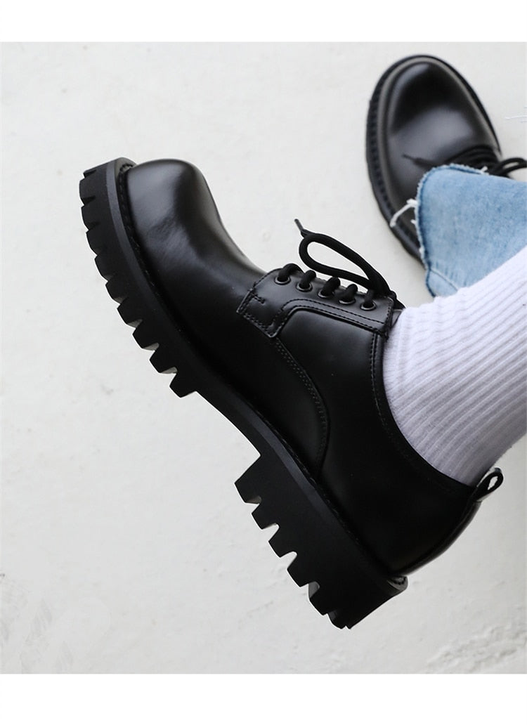 Men Trendy Big Toe Flatform Fashion Round Toe Dad Shoes