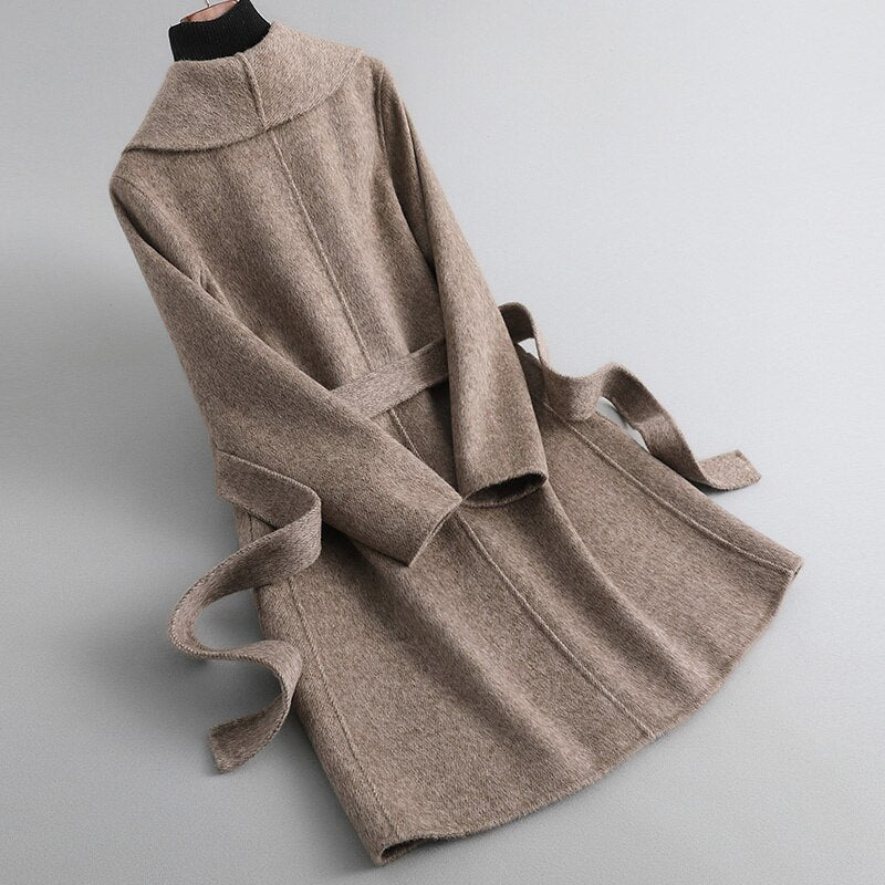 high-end double-sided cashmere coat