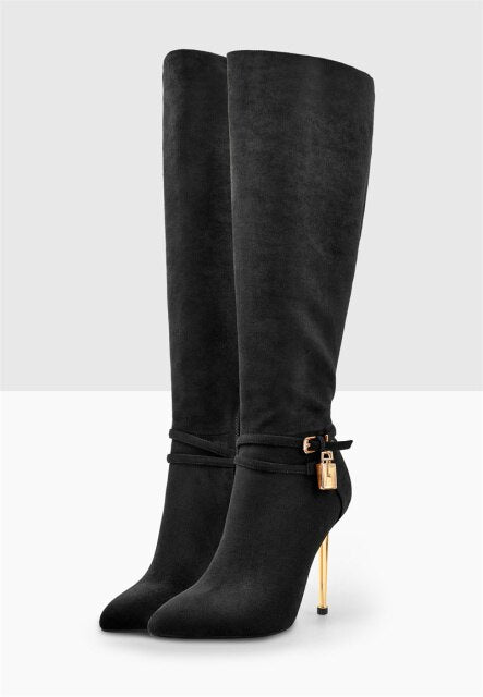 Women's Pointed Toe  Knee High Boots