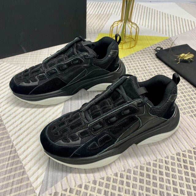 Men's leather skeletal sneakers