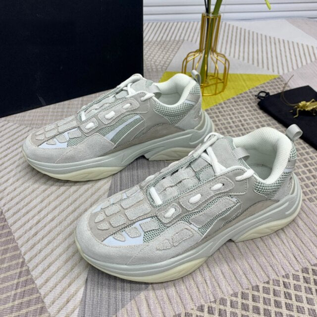 Men's leather skeletal sneakers