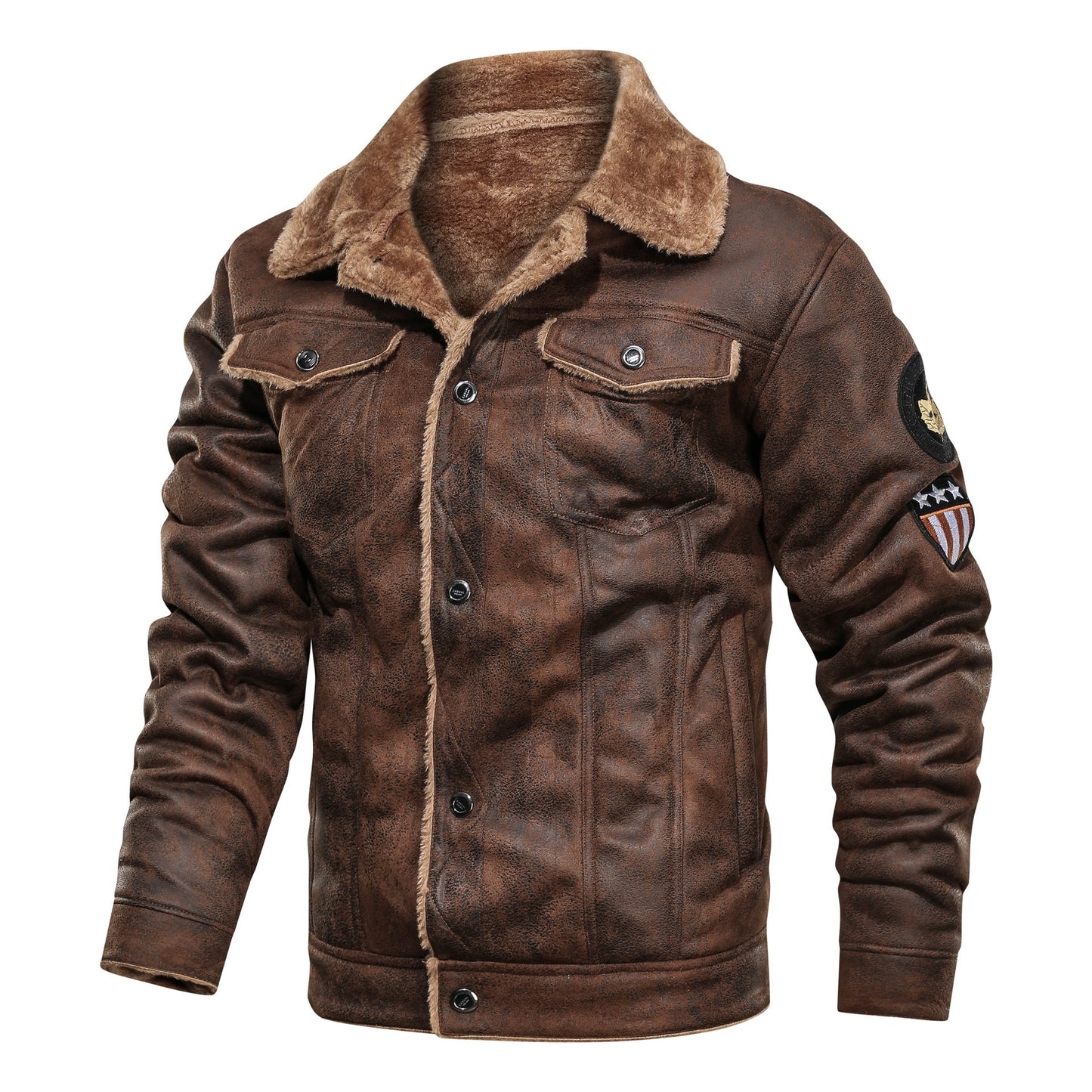 Men Leather Motorcycle Jacket