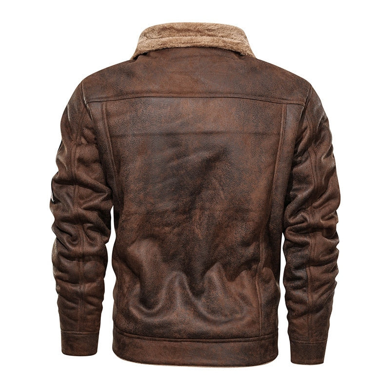 Men Leather Motorcycle Jacket