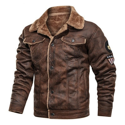 Men Leather Motorcycle Jacket