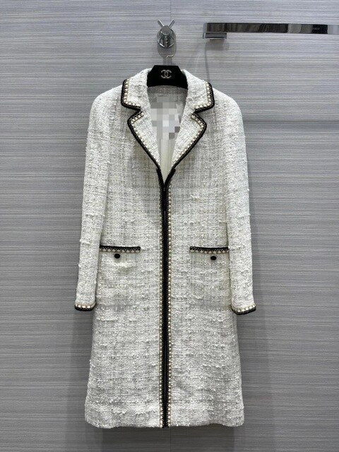 small perfume heavy tweed gold thread suit woolen coat