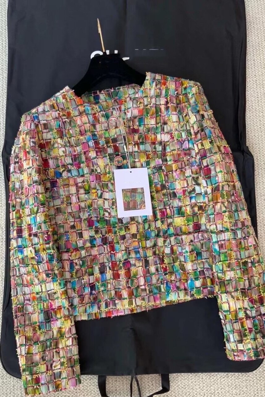 New Heavy duty color tweed short jacket