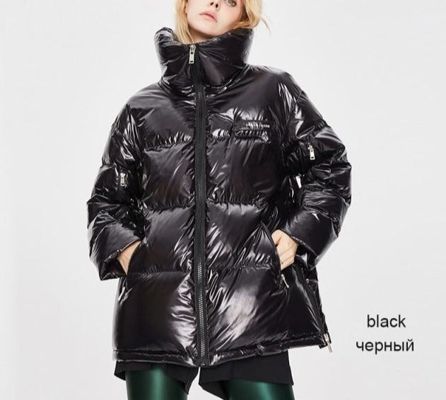 Women's white duck down jacket