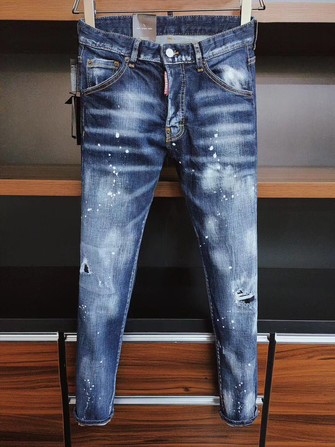 Fashion Trend Paint Spots Men's Jeans