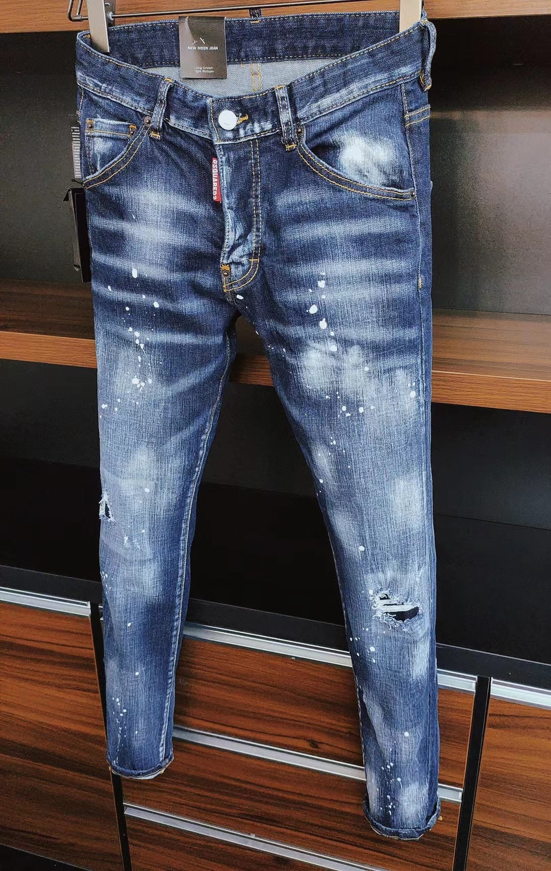 Fashion Trend Paint Spots Men's Jeans